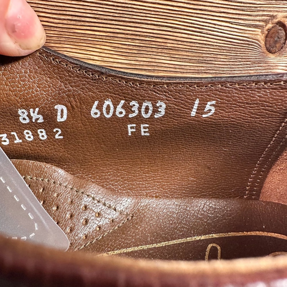 VTG Florsheim Comfort Cushion Mens Leather Derby Shoes SZ 8.5D Brown 606303 - Picture 9 of 10